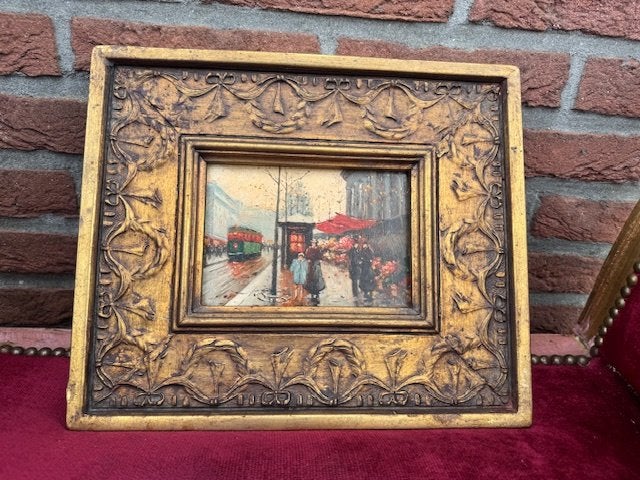 mooi schilderij, stadsgezicht Parijs, Ophalen of Verzenden
