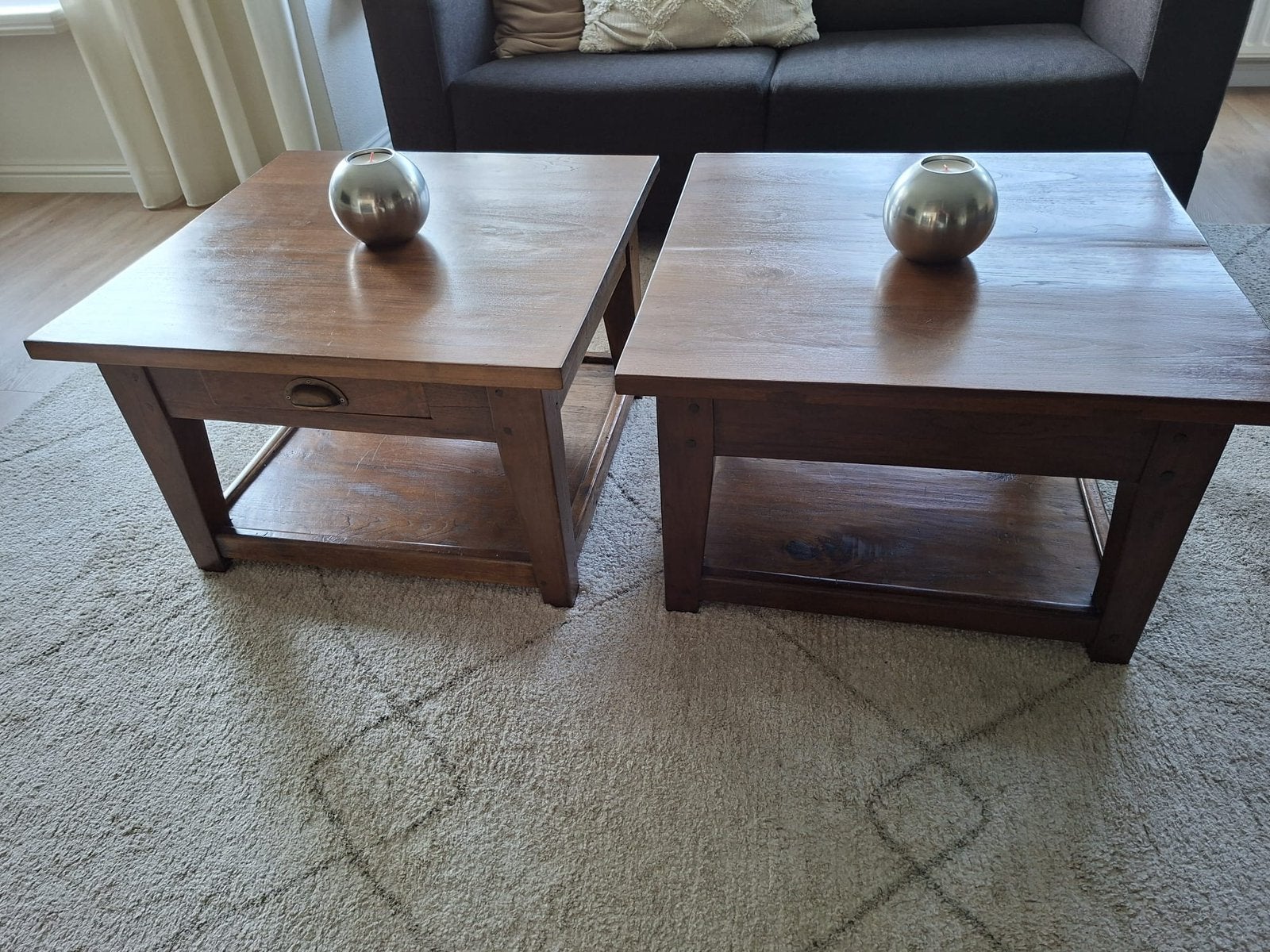Houten salontafels, Ophalen of Verzenden, Zo goed als nieuw, Vierkant, 50 tot 100 cm