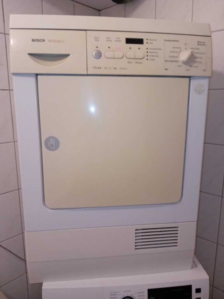 Bosch wasdroger, zo goed als nieuw, wegens verhuizing, Ophalen, 6 tot 8 kg, Gebruikt, Anti-kreukfase