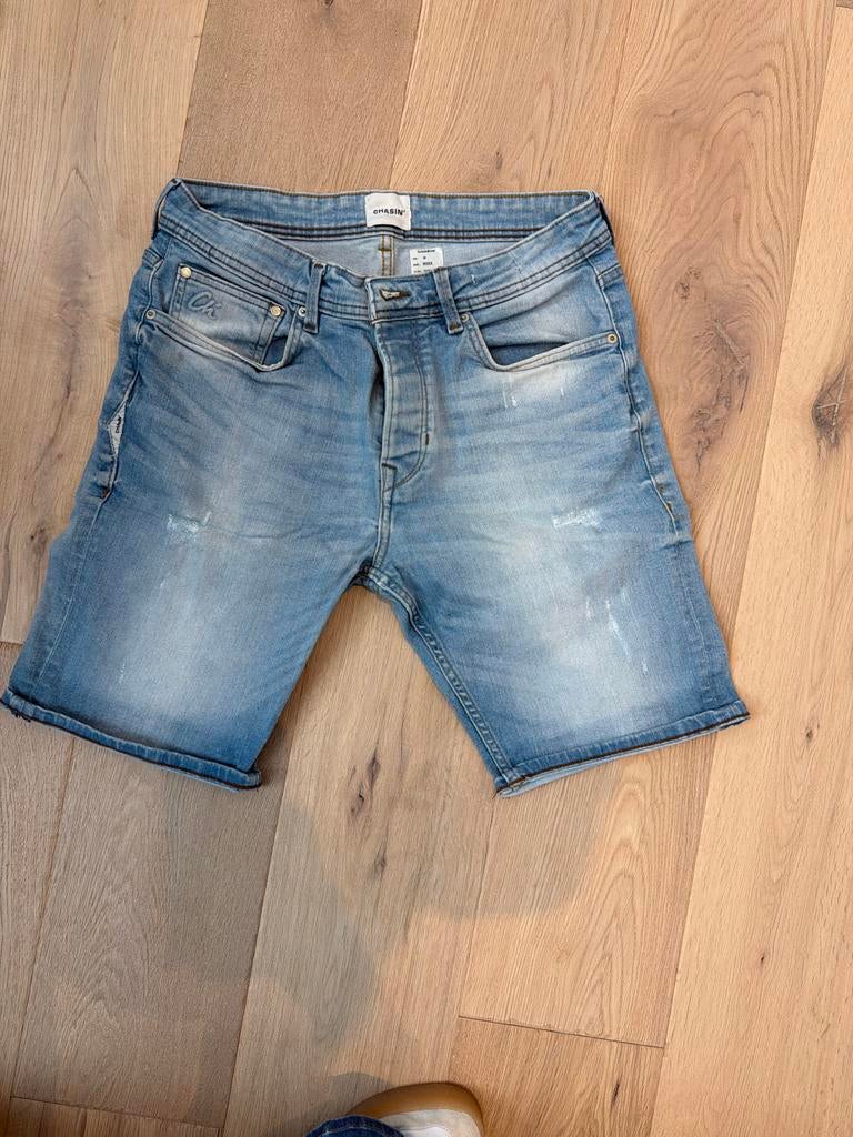 Chasin' spijkerbroek shorts maat M, Ophalen of Verzenden, Zo goed als nieuw, Maat 48/50 (M), Blauw