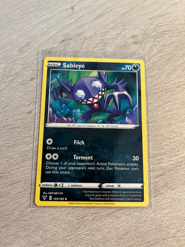 Sableye 105/185 Vivid Voltage - Pokémon Kaart, Ophalen of Verzenden, Nieuw, Losse kaart