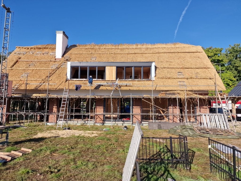 Bouwsteiger zeer compleet + bouwlift voor groot woonhuis, Doe-het-zelf en Verbouw, Ophalen, Gevelsteiger, 5 meter of hoger