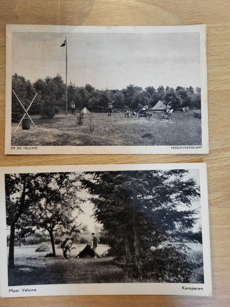 ansicht VELUWE Verkennerskamp Welpen Scouting (2x), Ophalen of Verzenden, Voor 1920, Gelderland