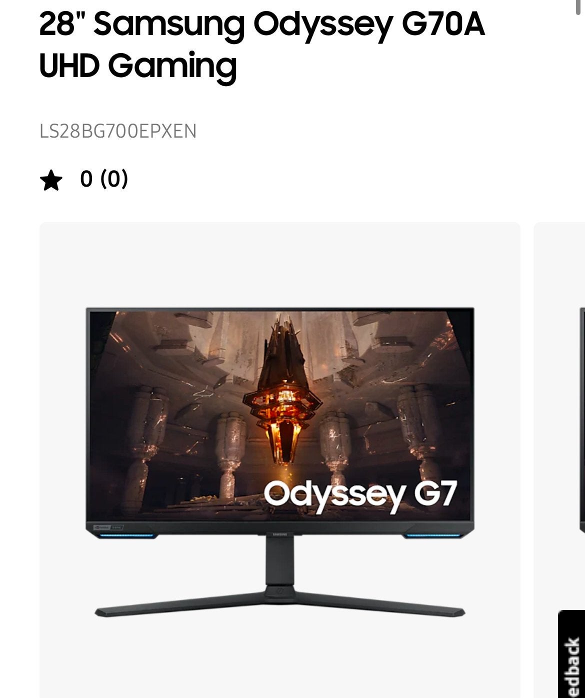 Samsung Odyssey G70A 28" UHD/4k Gaming Monitor
