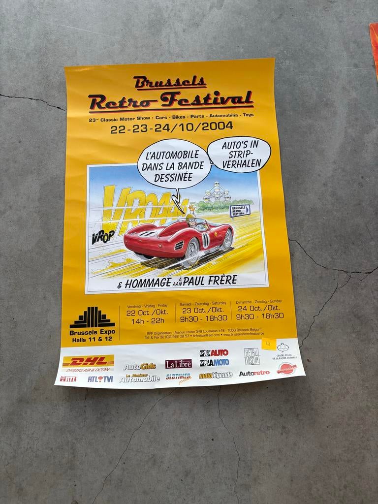 Poster Brussels Retro Festival 2004 - 60x40 cm, Ophalen, A1 t/m A3, Overige onderwerpen, Rechthoekig Staand
