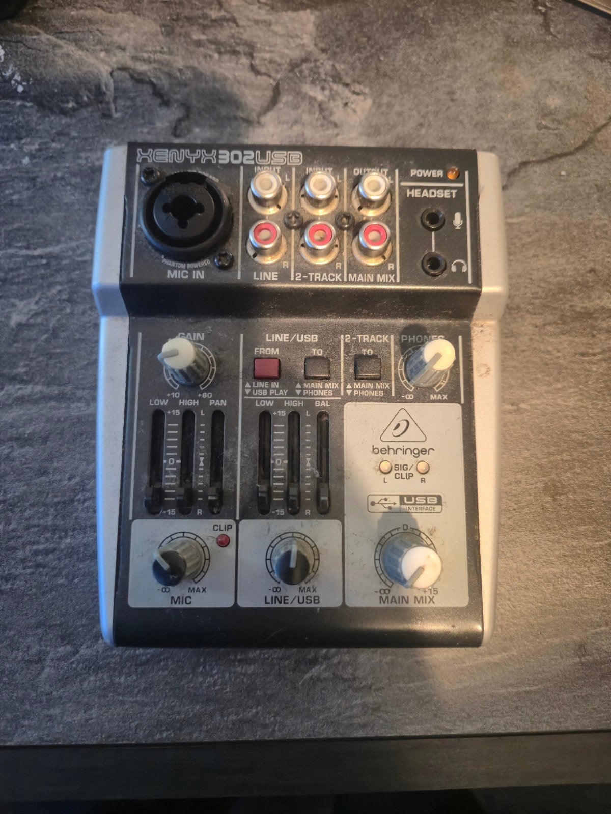 Behringer Xenyx 302USB Mixer Audio Interface, Ophalen, Gebruikt, Minder dan 5 kanalen, Microfooningang