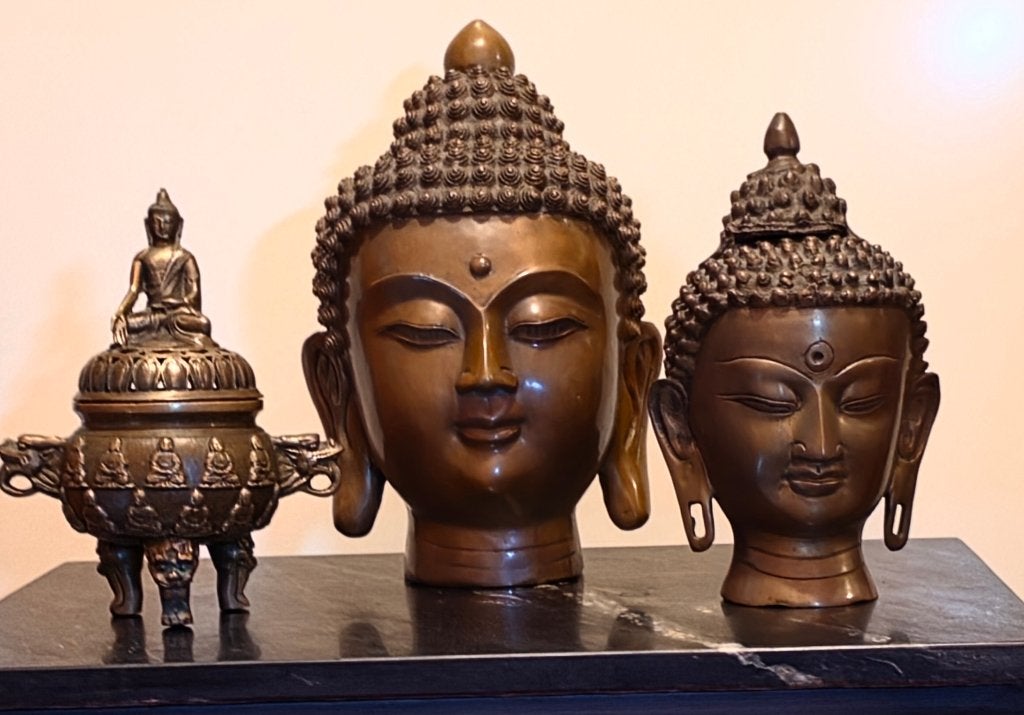 Boeddha's, Huis en Inrichting, Woonaccessoires | Boeddhabeelden, Ophalen of Verzenden, Zo goed als nieuw, Bruin, Overige materialen