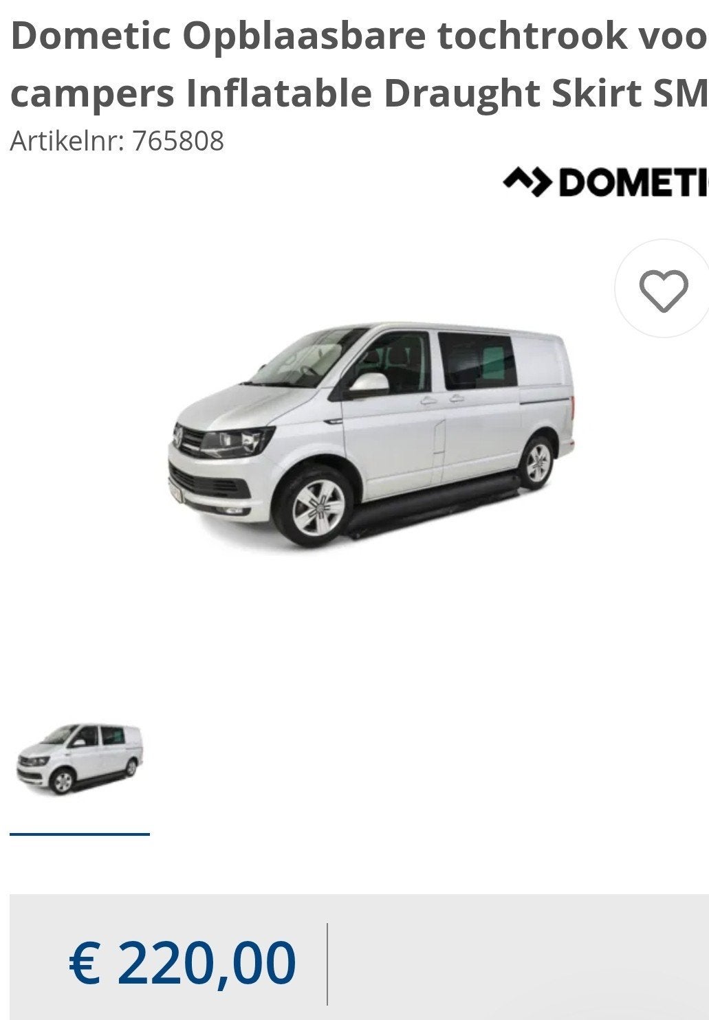 Dometic Opblaasbare tochtrook voor campers, Ophalen of Verzenden, Nieuw