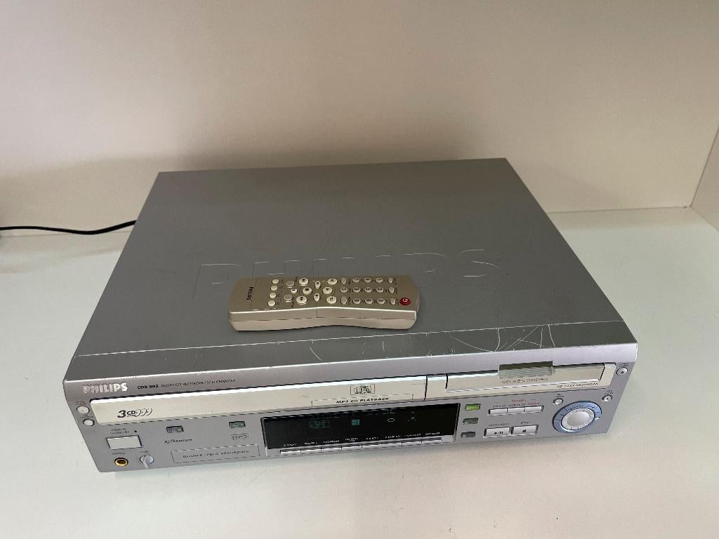 PHILIPS CDR802/00S 3CD speler + afstandsbediening, Philips, N, Ophalen of Verzenden, N