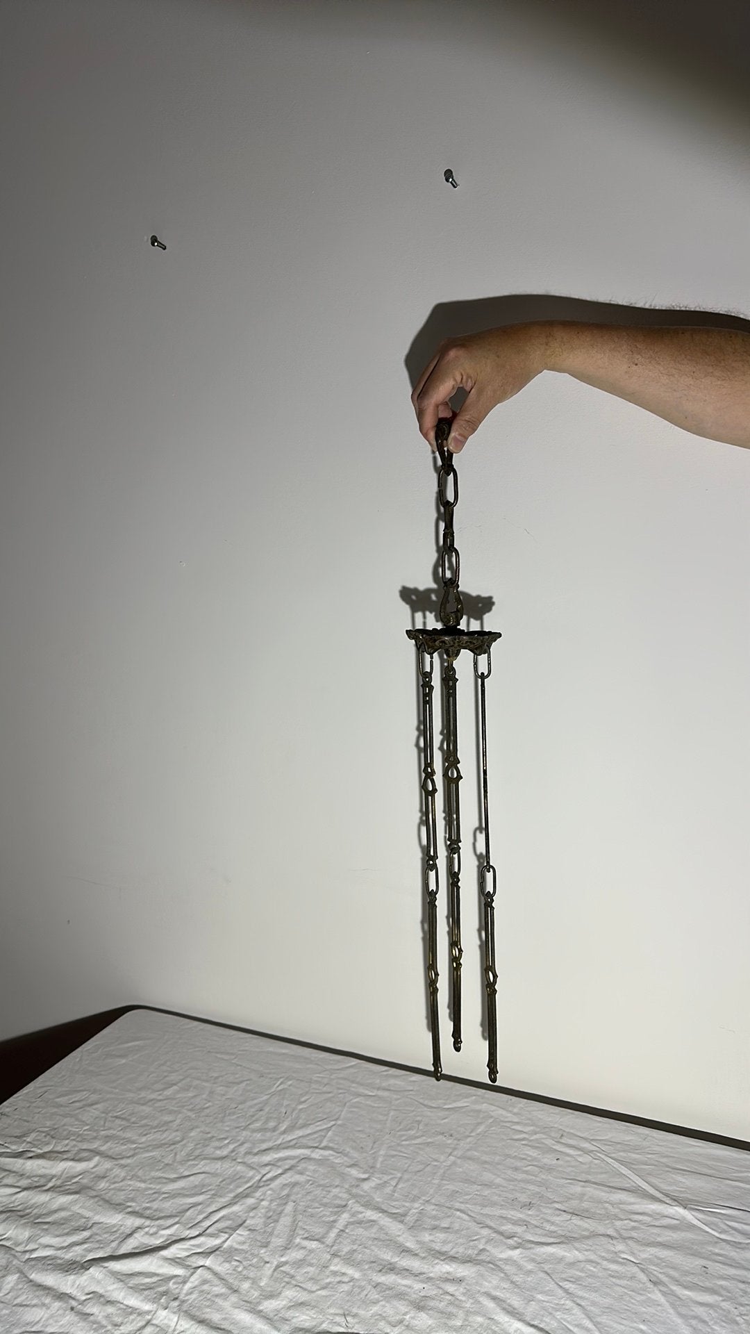 Kettingophanging voor lamp, Ophalen