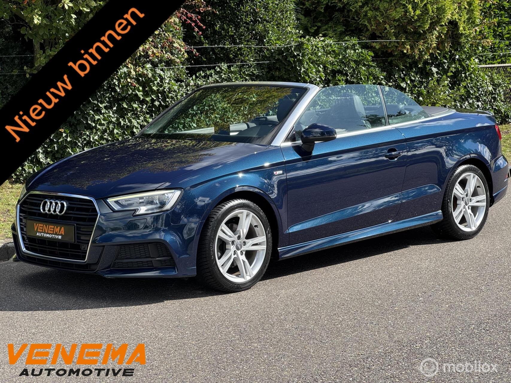 Audi A3 Cabrio Sport Ed. S-Line | Sound + Nekverwarming, Voorwielaandrijving, Gebruikt, 4 cilinders, Blauw
