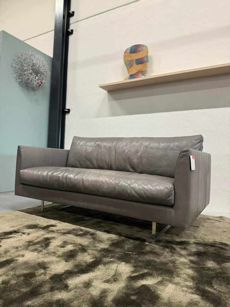 Als nieuw Montis Axel 2,5 Zits Bank Rancho leer Design l159, Tweepersoons, Zo goed als nieuw, Rechte bank, Montis