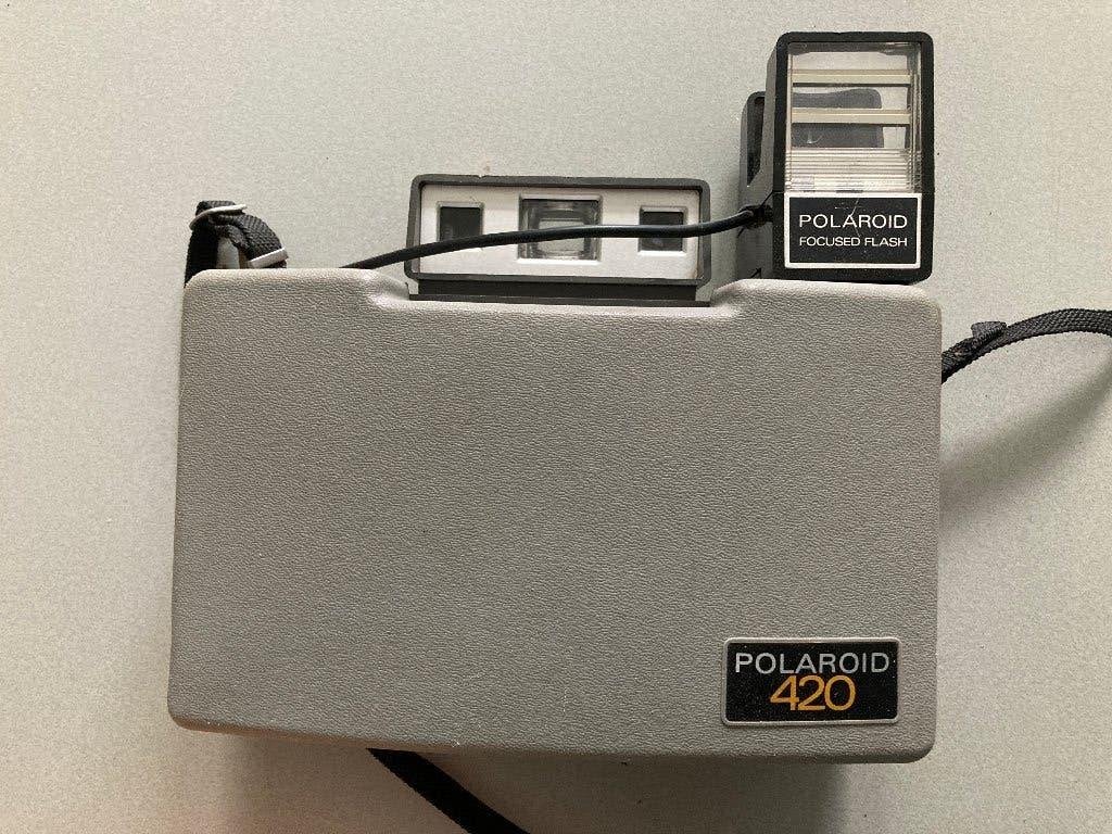 Polaroid 420 Land Camera, Automatic, met flitser, Ophalen of Verzenden, Gebruikt, Polaroid, Overige Merken