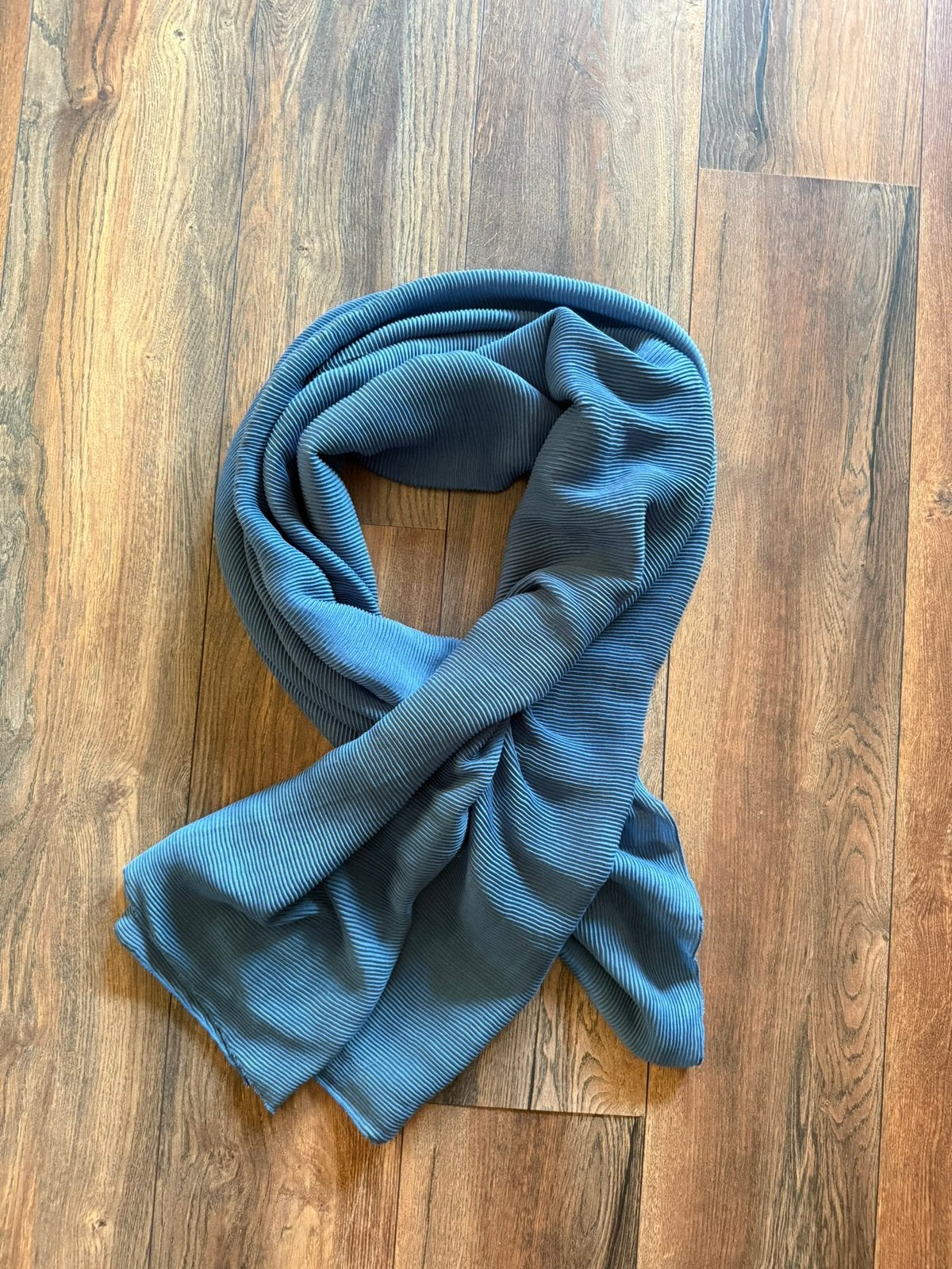 Blauwe col sjaal voor dames., Ophalen of Verzenden, Gedragen, Maat 46/48 (XL) of groter, Sjaal