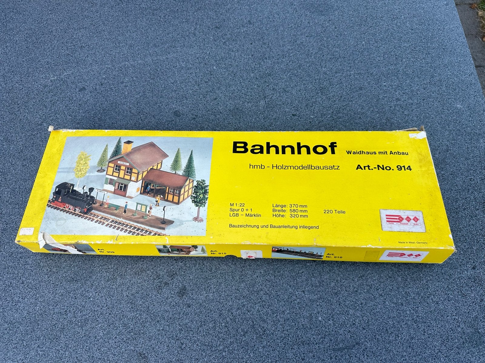 HMB Houten Modelbouw Station Waidhaus met Aanbouw Art. 914, Overige merken, Gelijkstroom of Wisselstroom, Brug, Tunnel of Gebouw