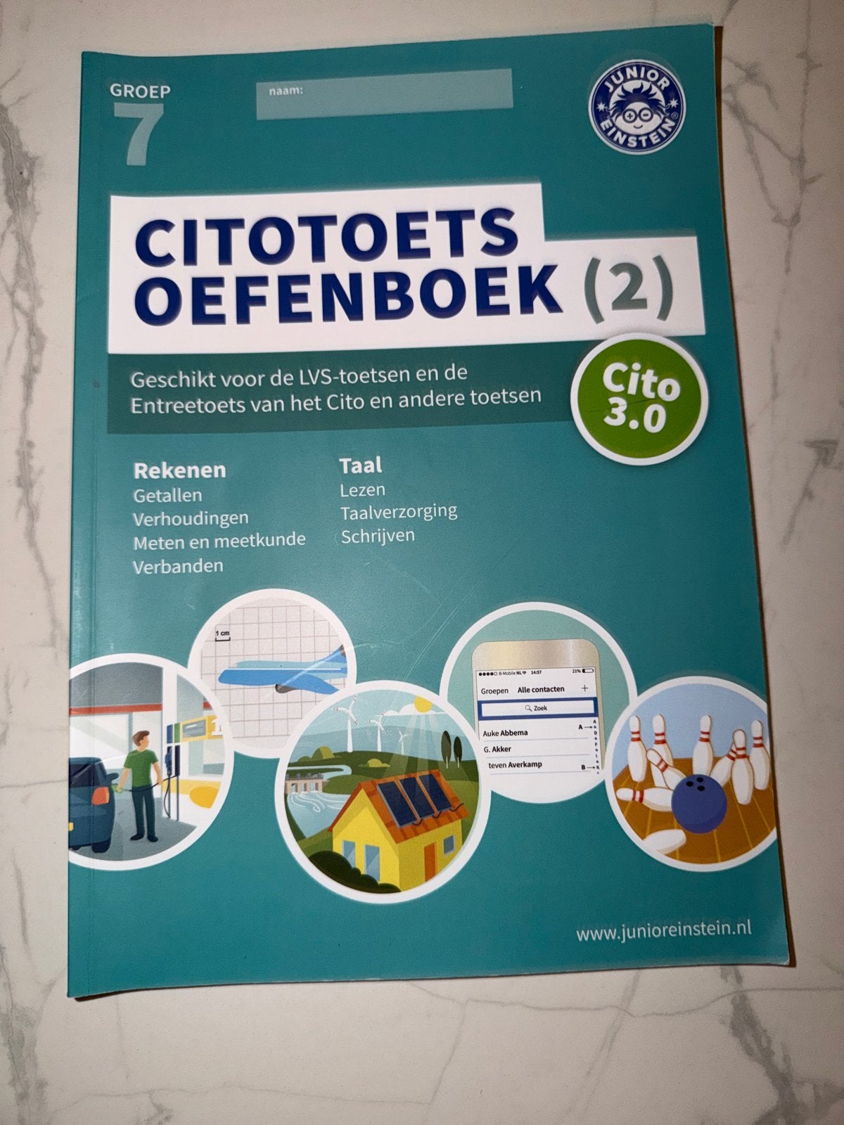 Cito Toets Oefenboek Groep 7 - Junior Einstein, Ophalen of Verzenden, Zo goed als nieuw, Overige niveaus, Overige vakken