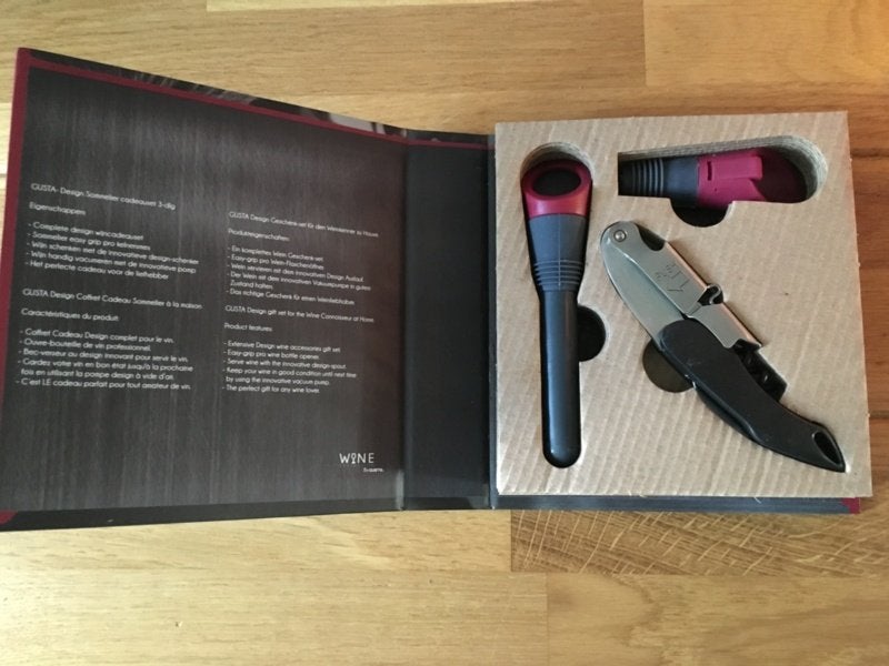 wine collection by gusta 3 delige wijnset in boekvorm, Huis en Inrichting, Keuken | Keukenbenodigdheden, Ophalen of Verzenden