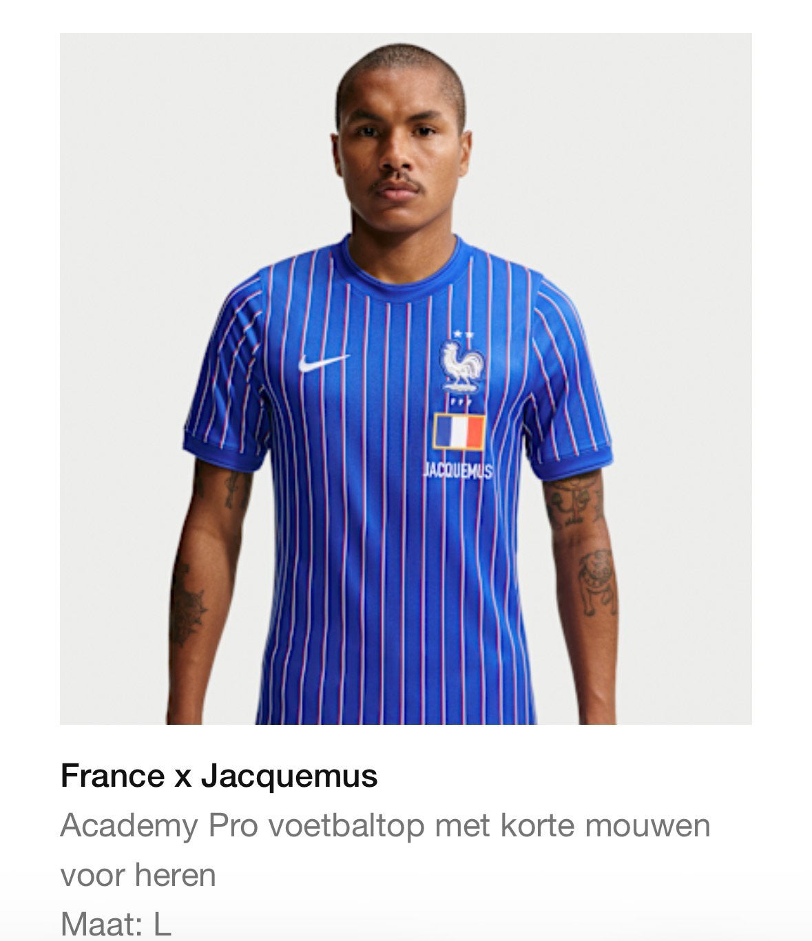 Nike France x Jacquemus, Maat L, Ophalen of Verzenden, Nieuw, Shirt