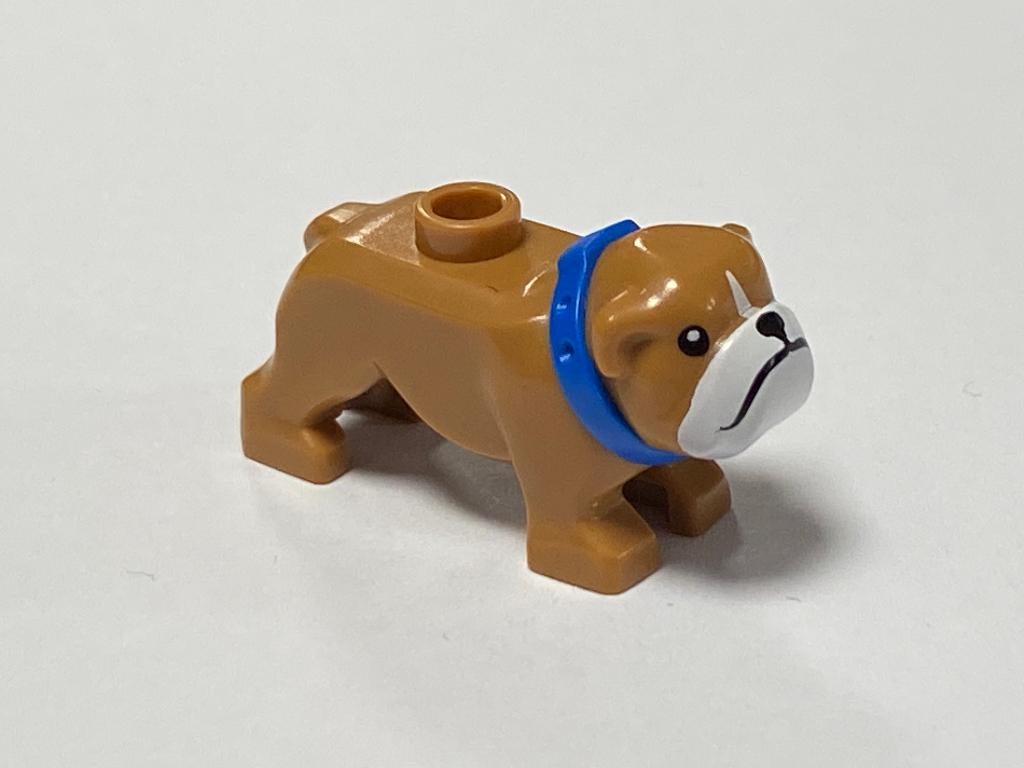 Lego nieuwe medium nougat Bulldog met blauwe halsband, Overige thema's, Lego, Overige typen, Nieuw