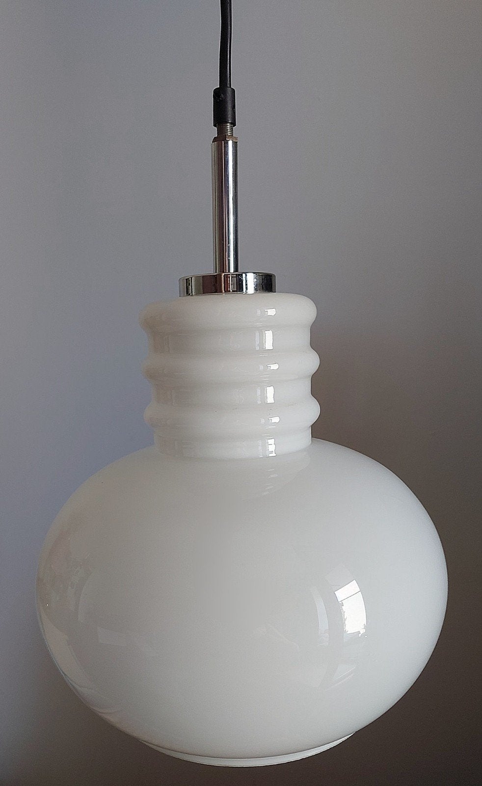 Vintage glazen hanglamp, Ophalen, Glas