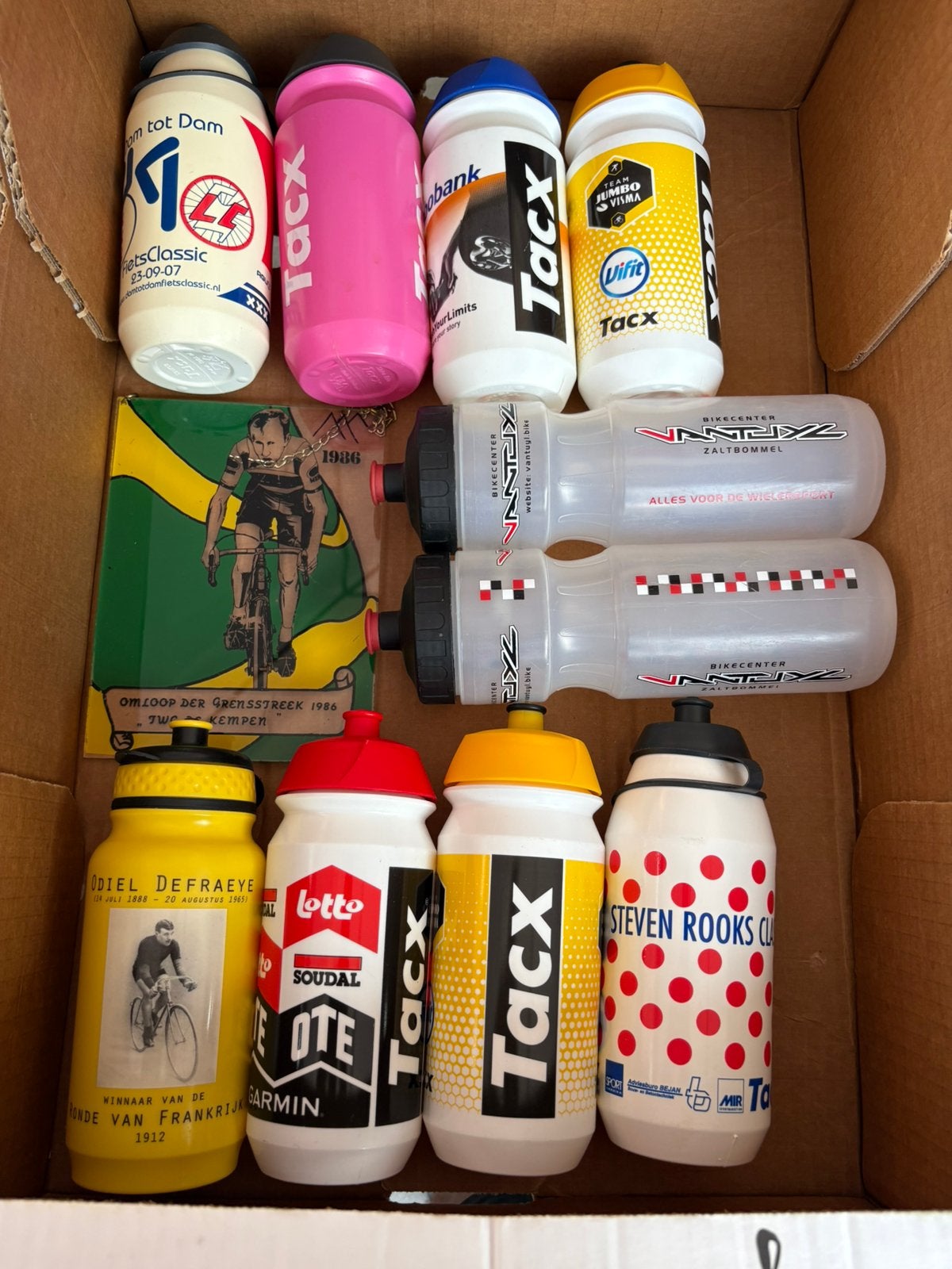 Tacx wielerbidons Rabo,Jumbo-Visma, Lotto, Steven Rooks e.a., Ophalen of Verzenden, Nieuw, Overige typen