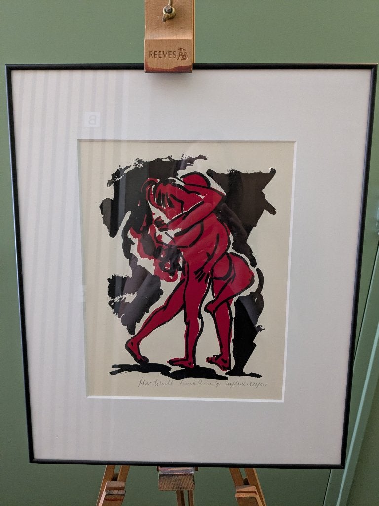 Hartstocht van Frank Rosen (zeefdruk), Ophalen of Verzenden, Met glas, Portret en Figuren, Zeefdruk