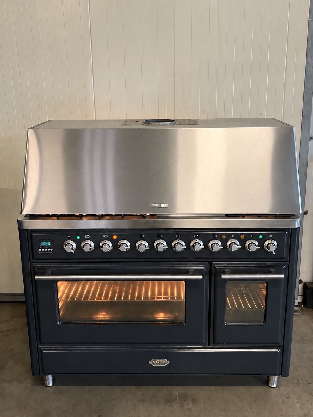 Luxe Boretti Majestic antraciet incl. afzuigkap – 120 cm, 60 cm of meer, Ophalen of Verzenden, Zo goed als nieuw, Gas