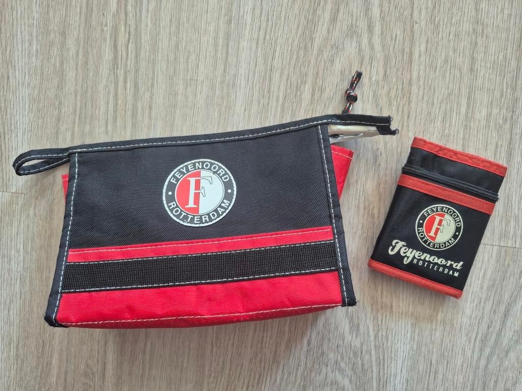 Feyenoord toilettas en portemonnee, Ophalen of Verzenden, Zo goed als nieuw, Zwart