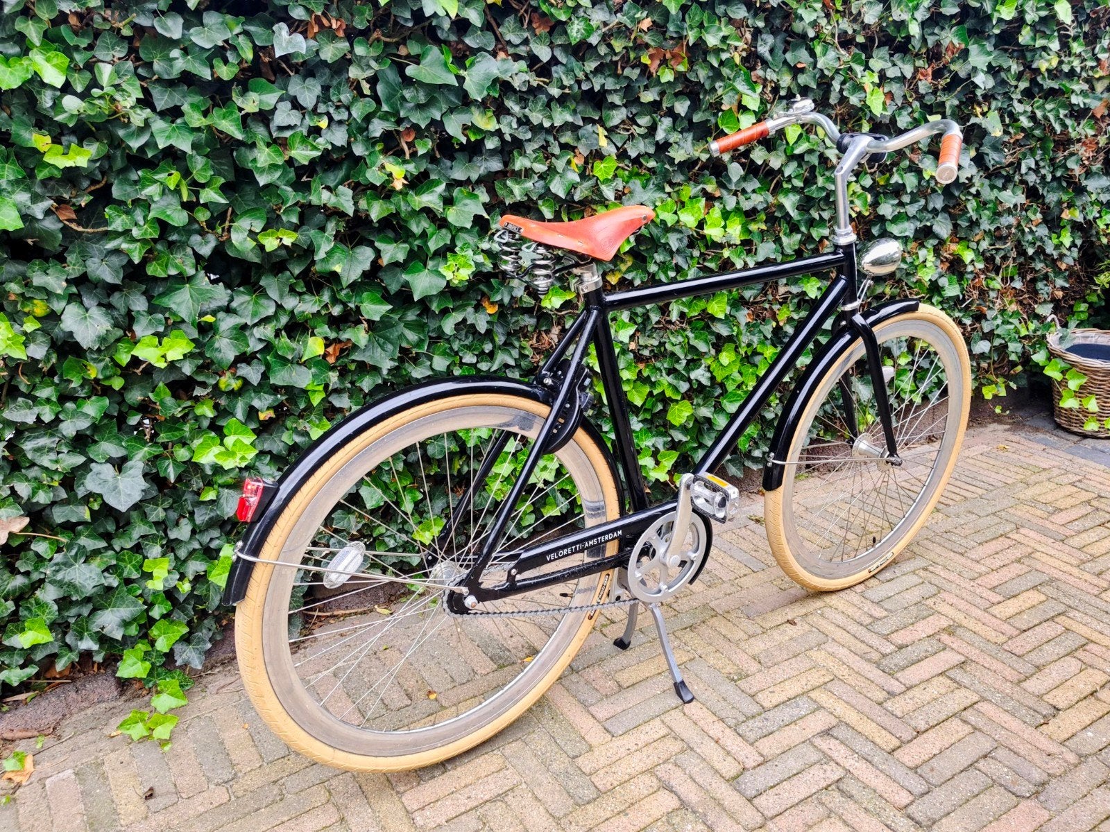 Veloretti Caféracer Amsterdam - Jet Black - Maat 57-61, 57 tot 61 cm, Ophalen of Verzenden, Zo goed als nieuw, Overige merken