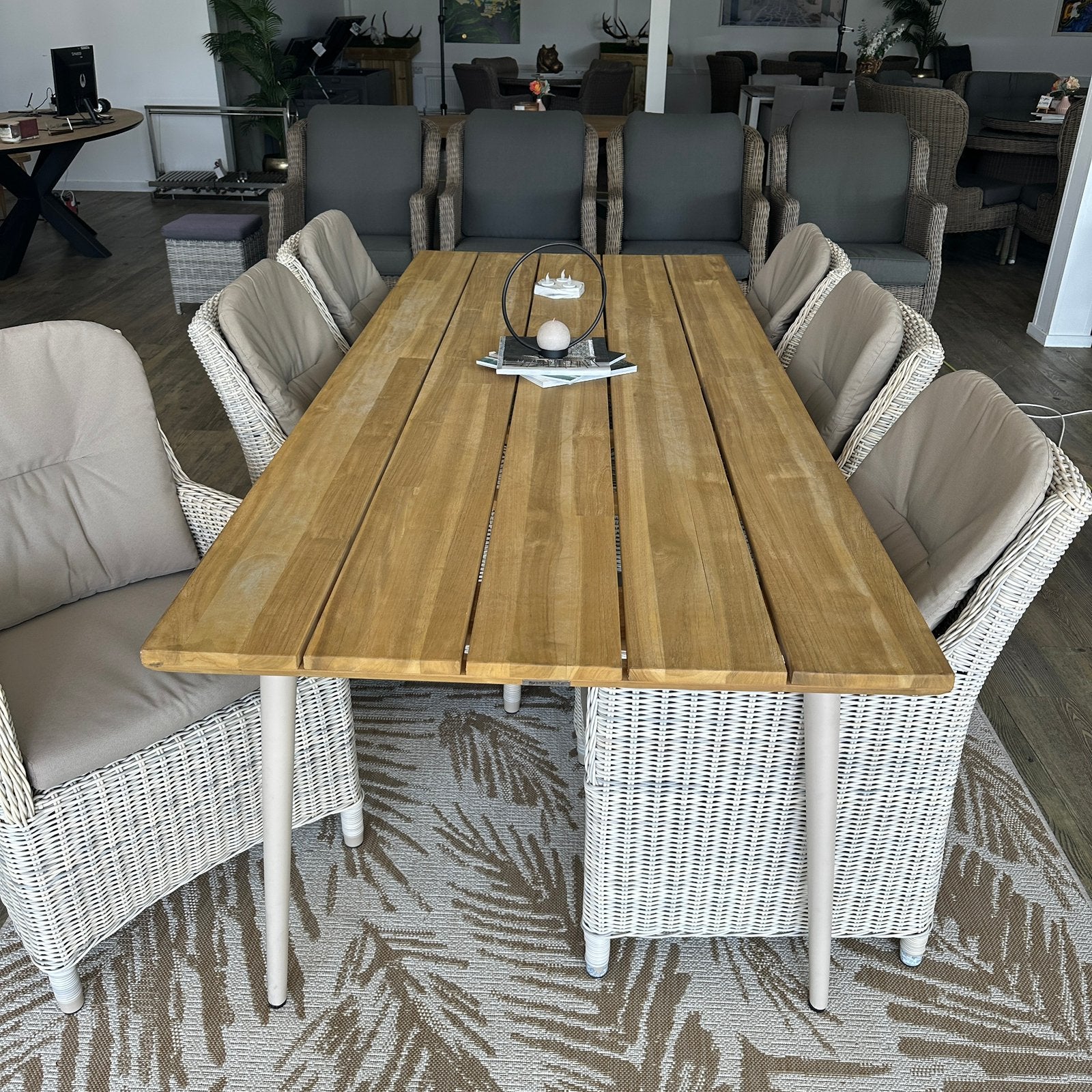 Luxe 4 Seasons Outdoor (4SO) Tuinset – Tafel + 6 Stoelen, Verzenden, ., Teakhout, Zo goed als nieuw