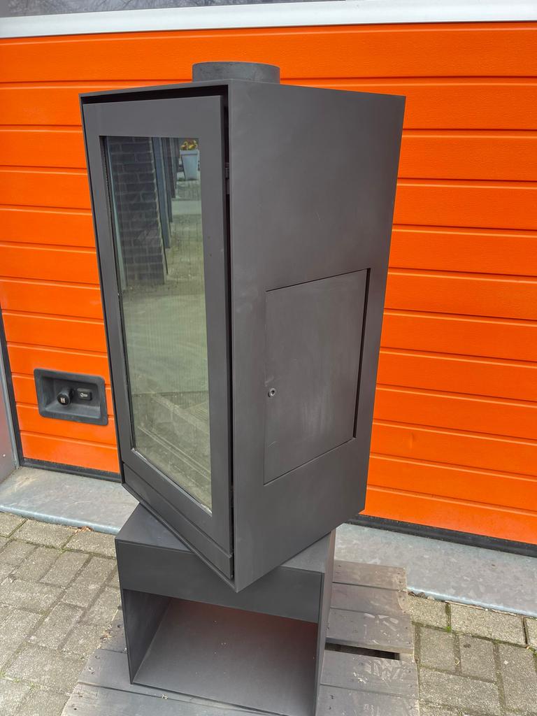 ZGAN Nestor Martin tqh 13 woodbox systeem 6,5 kW met zijdeur, Huis en Inrichting, Ophalen, Gebruikt, Houtkachel, Vrijstaand