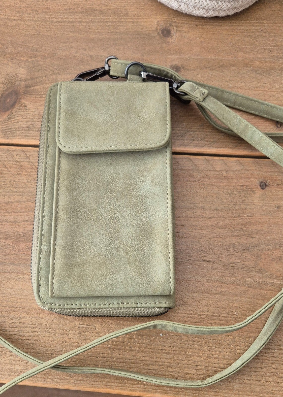 Stijlvol Groen Telefoontasje / Schoudertasje Teab, Sieraden, Tassen en Uiterlijk, Tassen | Damestassen, Ophalen of Verzenden