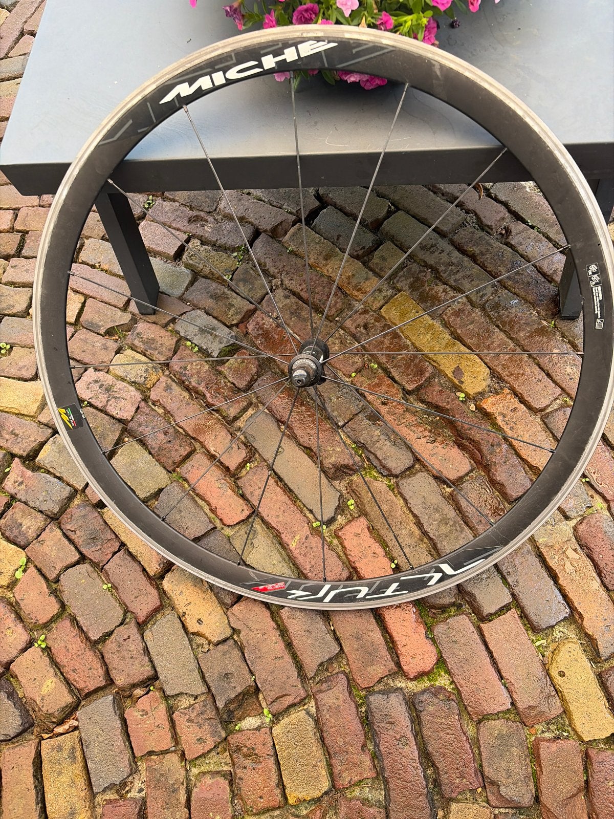 Miche wiel voor racefiets - gebruikt, Fietsen en Brommers, Fietsonderdelen, Zo goed als nieuw, Aluminium, Racefiets, Ophalen