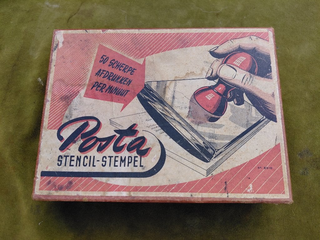 Antieke stempel in originele doos., Verzenden
