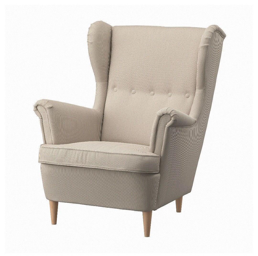 2 IKEA Oorfauteuils Strandmon, Killinge beige, ophalen, Huis en Inrichting, Fauteuils, Ophalen, 75 tot 100 cm, Zo goed als nieuw
