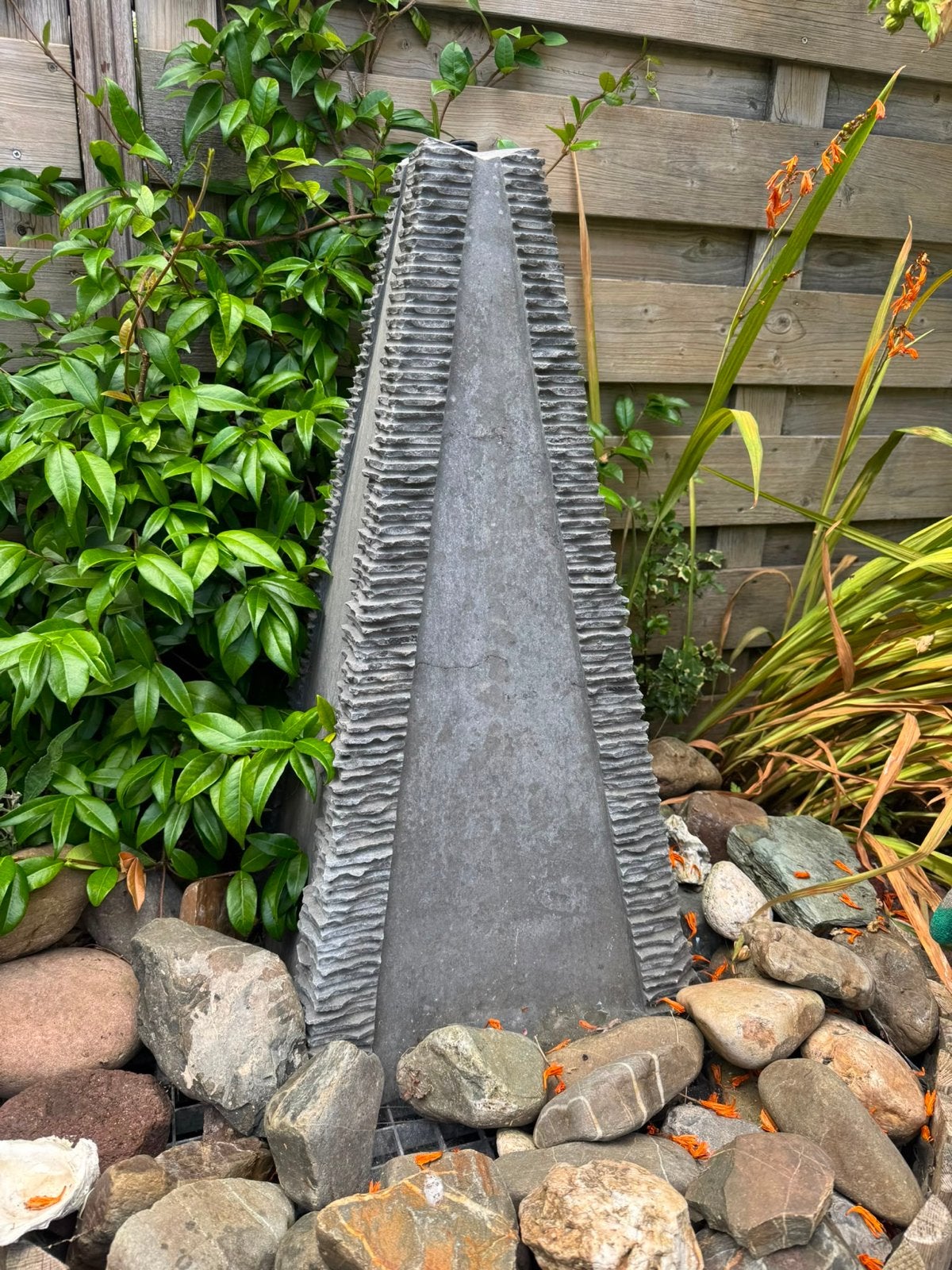 Stijlvol Waterornament van Steen voor Tuin of Terras, Ophalen, Gebruikt, Graniet, Waterornament