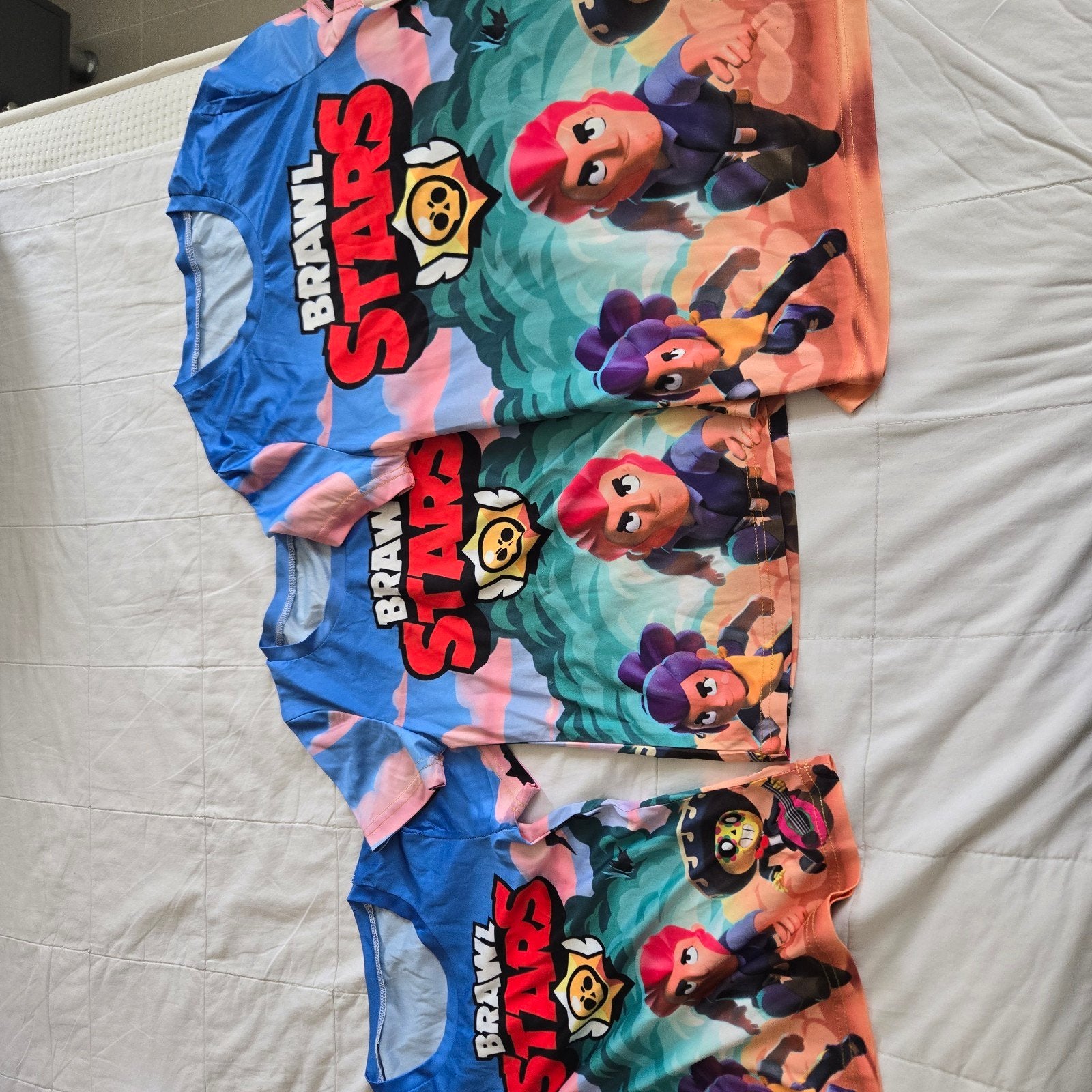 Brawl Stars T-shirts (3 stuks) maten 110, 128, 164, Ophalen of Verzenden, Gebruikt, Brawl Stars, Jongen of Meisje