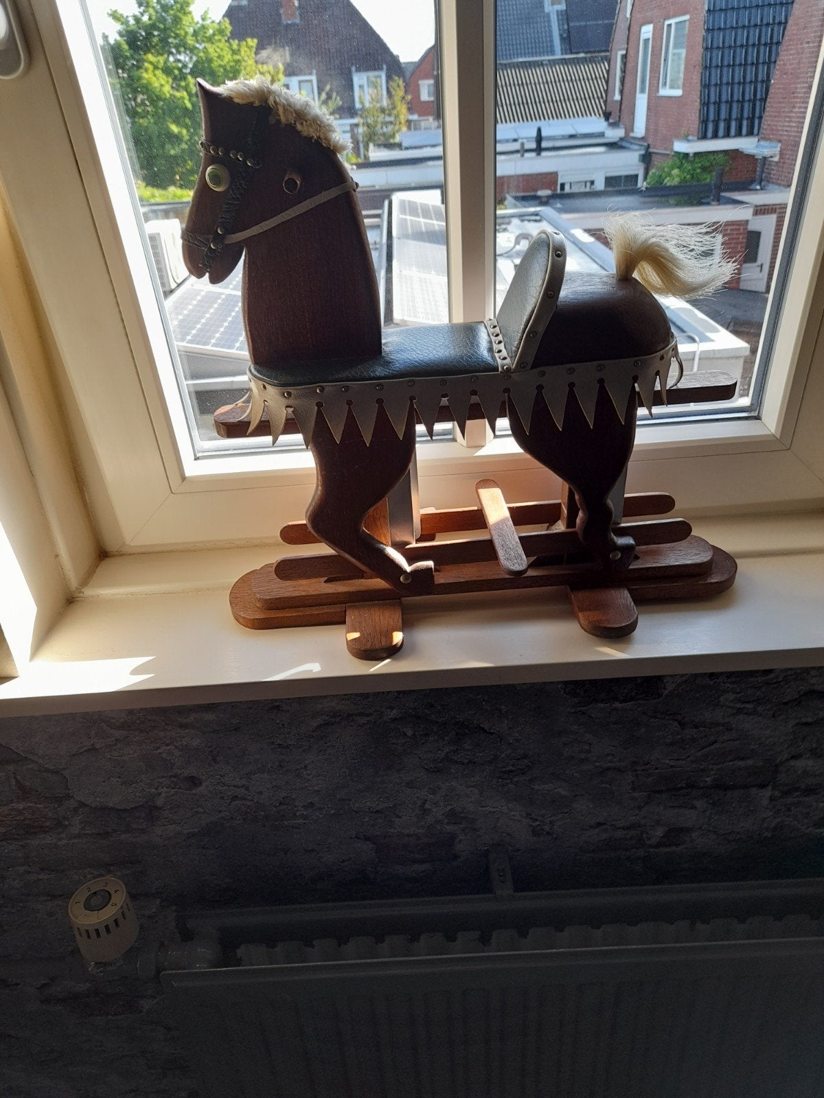 Oud speelgoed schommelpaard, Ophalen, Gebruikt