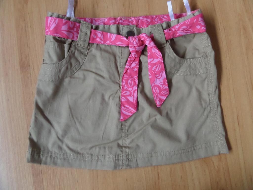 NIEUW: Beige katoenen rok met sjaalceintuur maat 116, Kinderen en Baby's, Kinderkleding | Maat 116, Ophalen of Verzenden, Nieuw