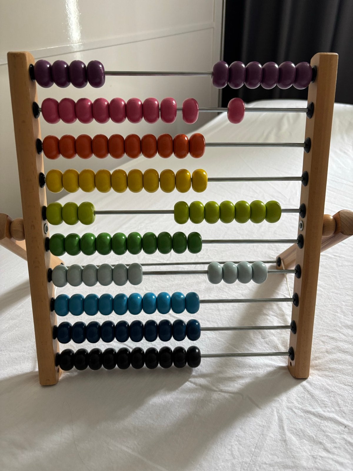 Houten Telraam met Kleurrijke Kralen - Educatief Speelgoed, Kinderen en Baby's, Speelgoed | Educatief en Creatief, Ophalen of Verzenden