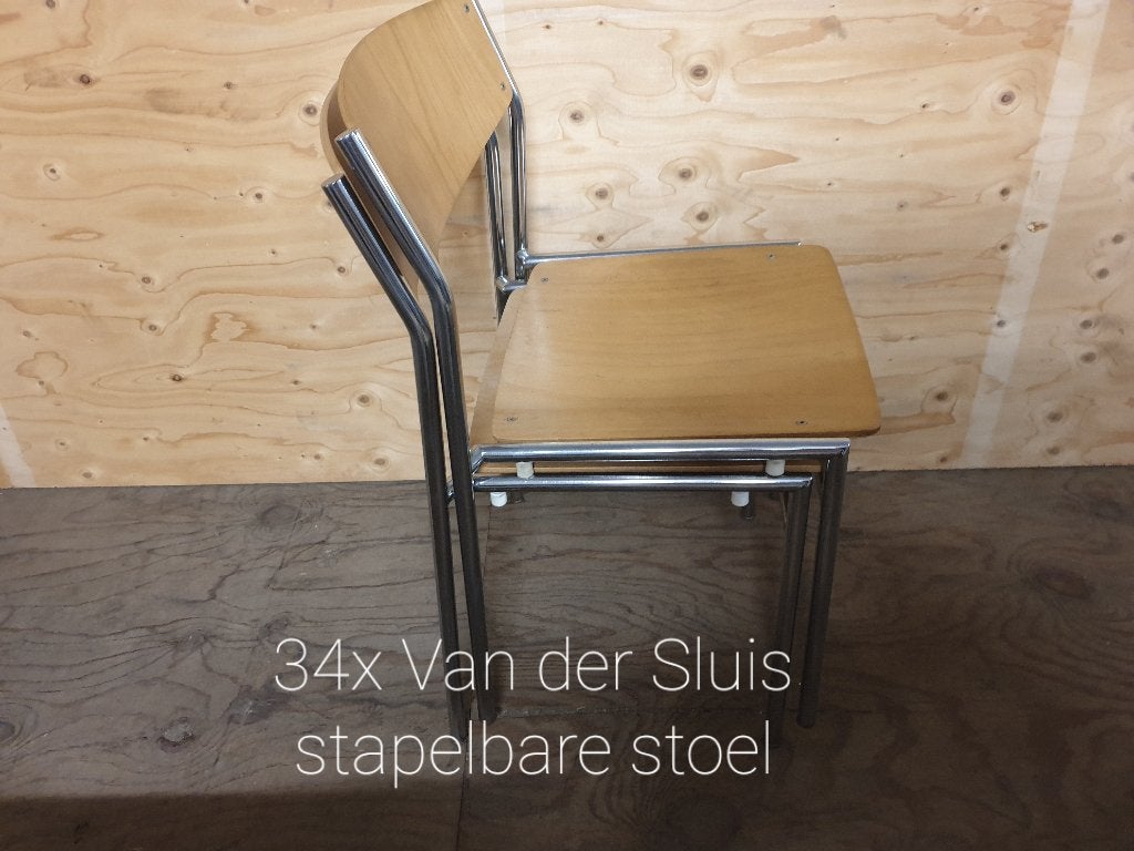 Vintage stoel Gijs van der Sluis, Ophalen, Gebruikt, Bruin, Vintage