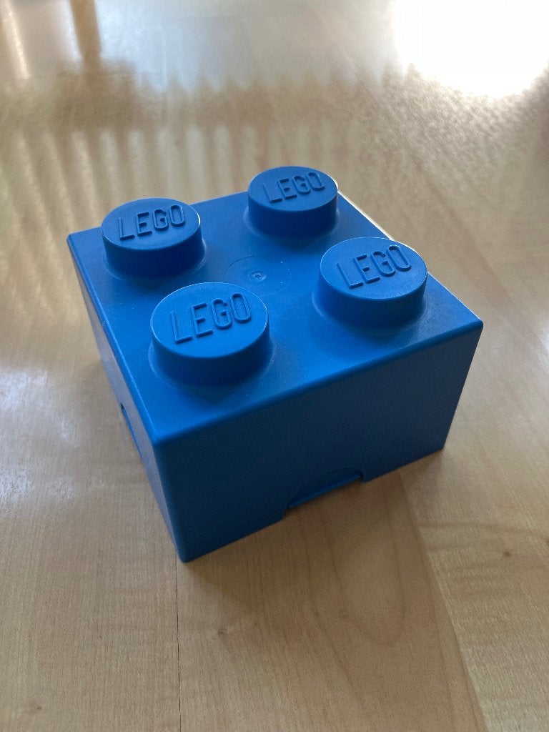 Lego lunchbox/ opbergdoos blauw, Lego, Accessoire, Ophalen of Verzenden, Zo goed als nieuw