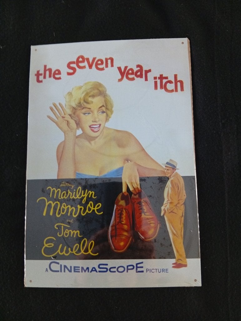 Marilyn Monroe metalen wandbord The seven year itch, Ophalen of Verzenden, Nieuw, Film, Poster