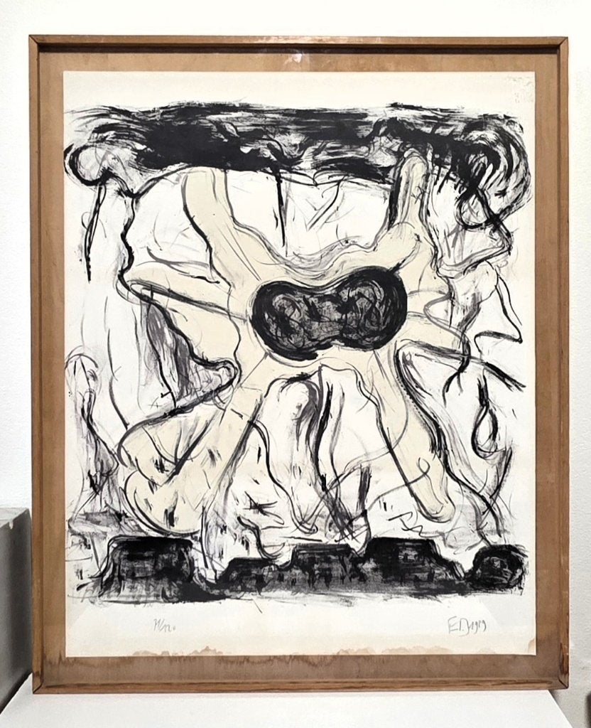 Alechinsky stijl van Frank V.D.Broeckx - nr.71/120, Ophalen of Verzenden, Abstract