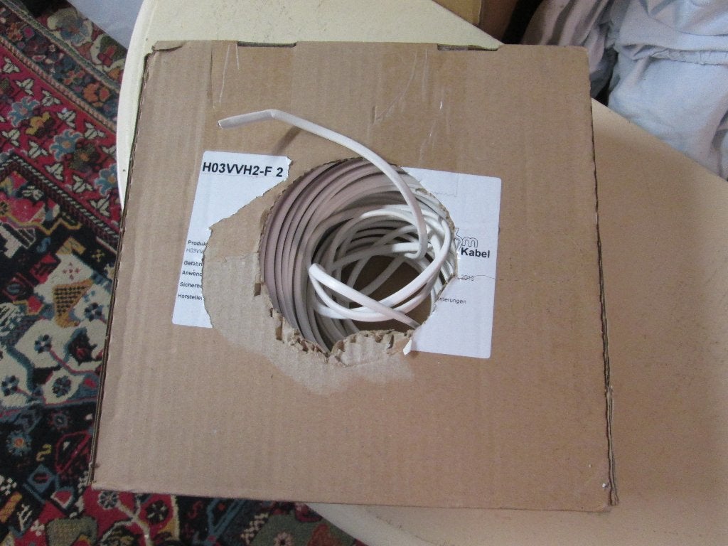 elektra snoer van de rol 2 x 0.75  nieuw, Ophalen of Verzenden, Nieuw, Kabel of Snoer
