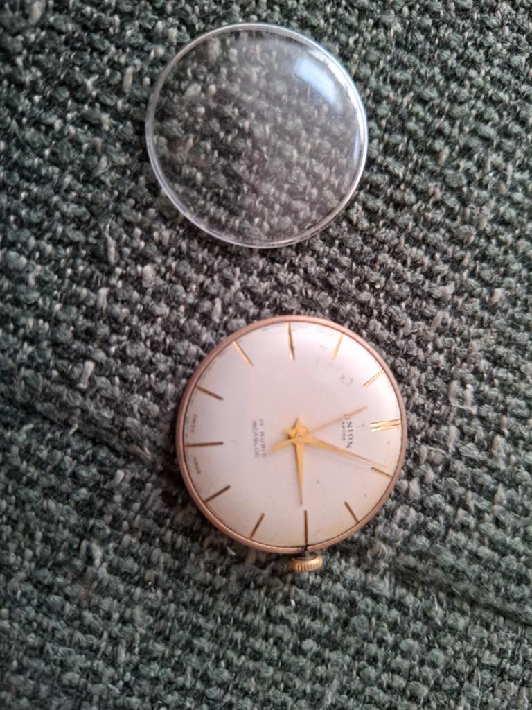Union Ancre, 17 Rubis, Incabloc, Swiss Made., Overige merken, Overige materialen, Polshorloge, Verguld