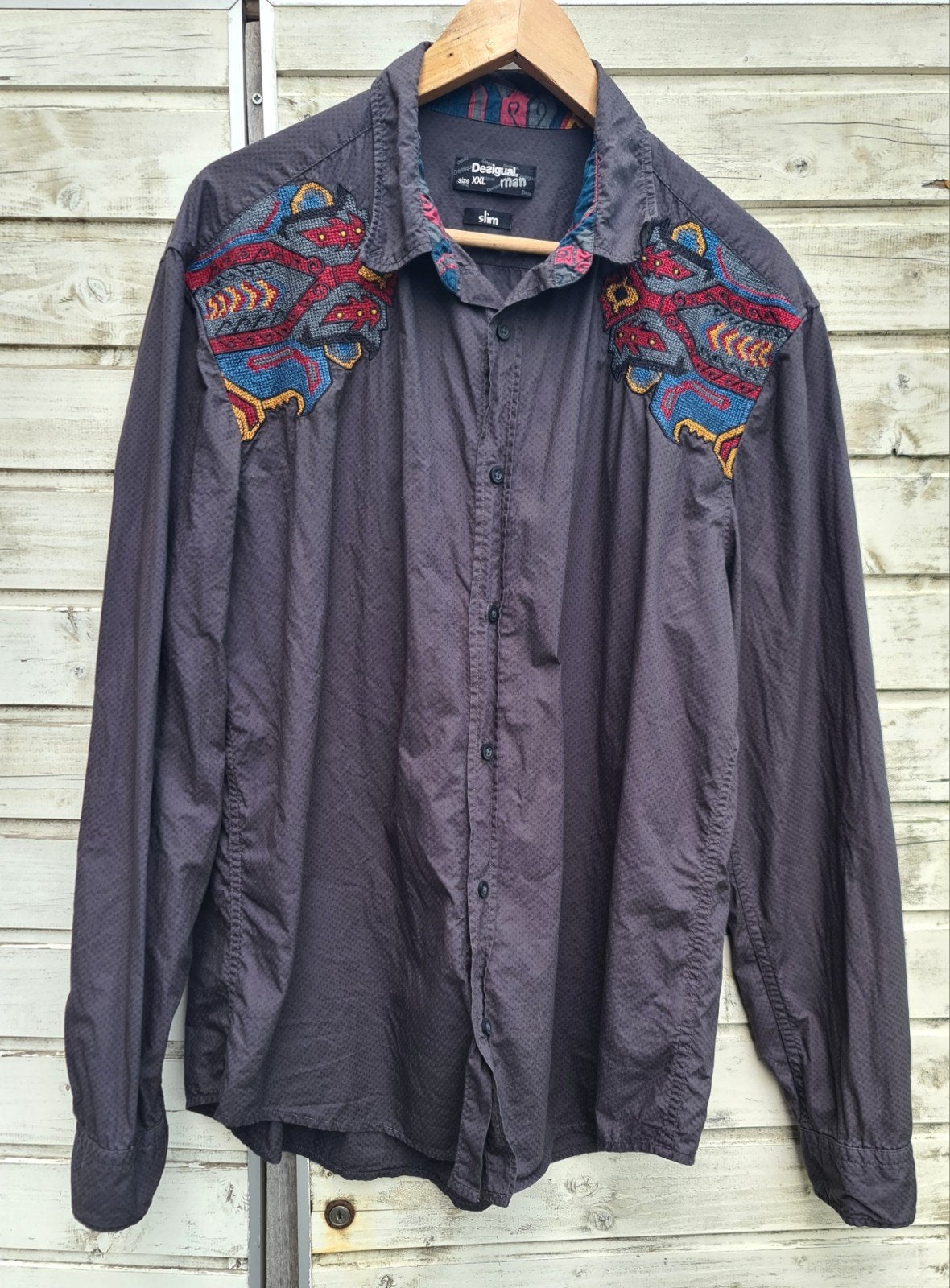 Desigual Paaco overhemd maat XXL nieuwstaat, Kleding | Heren, Overhemden, Ophalen of Verzenden, Zo goed als nieuw, Blauw, Overige halswijdtes