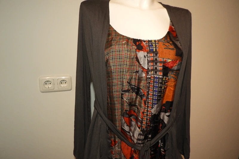 Save the Queen stretch jurk kleurrijk vest look eraan L, Overige kleuren, Verzenden, Maat 42/44 (L), Save the Queen