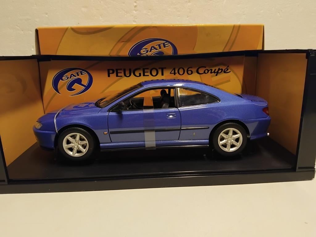 Peugeot 406 Coupe metallic blue Gate new metal 1:18 KRD, Hobby en Vrije tijd, Modelauto's | 1:18, Ophalen of Verzenden, Zo goed als nieuw