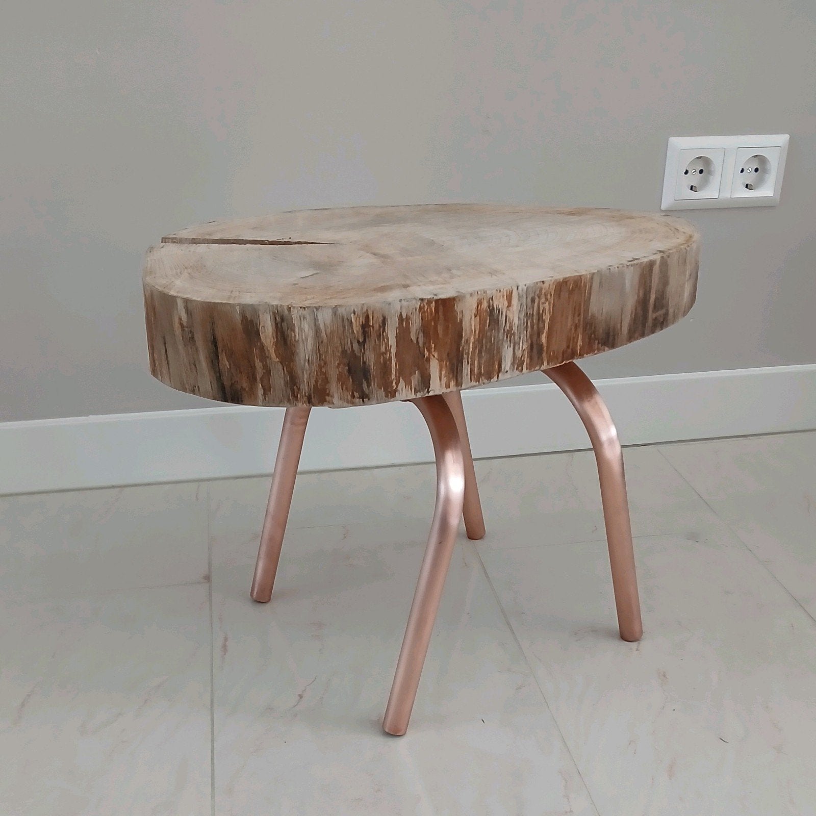 Nieuwe salontafel siertafel bijzettafel handgemaakt koper, Ophalen, Koper